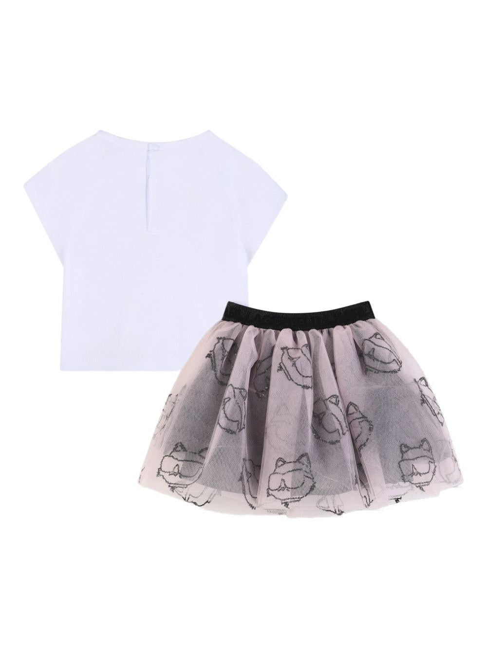 Set 2 pezzi per neonata Karl Lagerfeld Kids multicolore con stampa ikon choupette Z31055 N54 KARL LAGERFELD KIDS