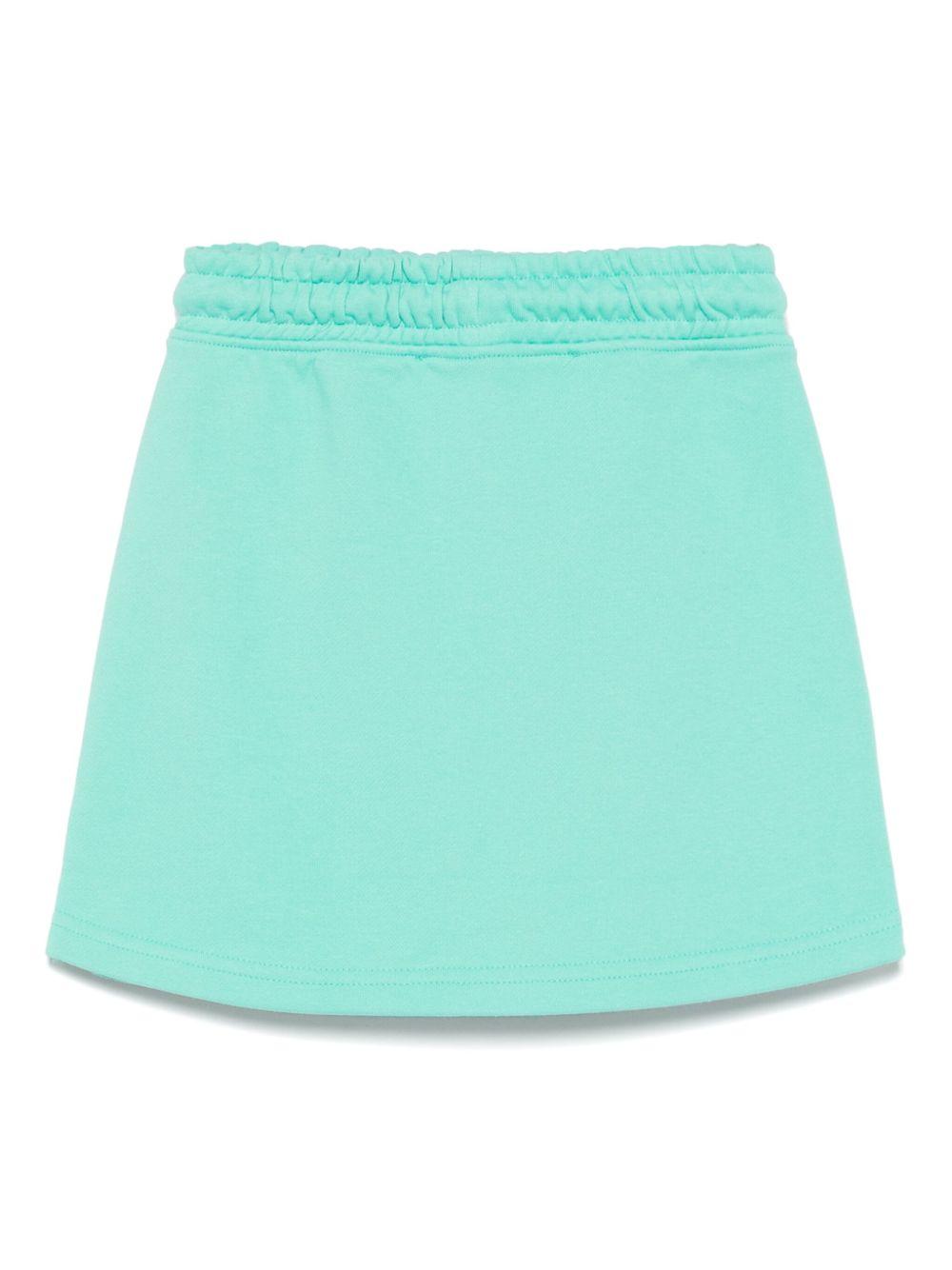 Gonna per bambina John Richmond Junior verde acqua con logo gommato RGP25010GO GREEN LIGHT JOHN RICHMOND KIDS