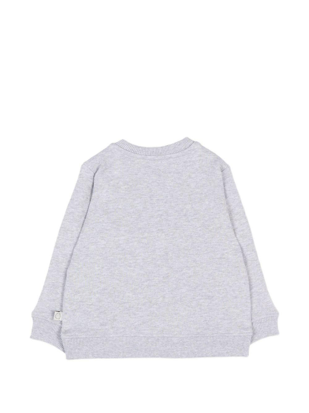 Felpa per neonato Stella McCartney Kids grigia con stampa grafica robot sul davanti TZ4300 Z4016 807 STELLA McCARTNEY KIDS