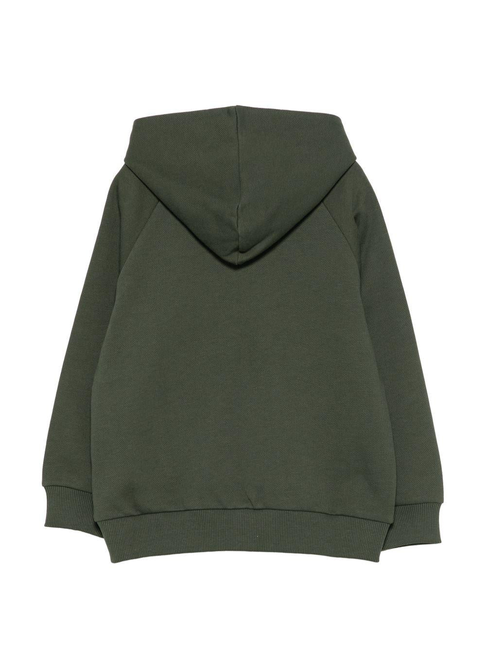 Felpa per bambino Missoni Kids verde con dettagli con motivo a zigzag MZ4H10 Z3183 70J MISSONI KIDS