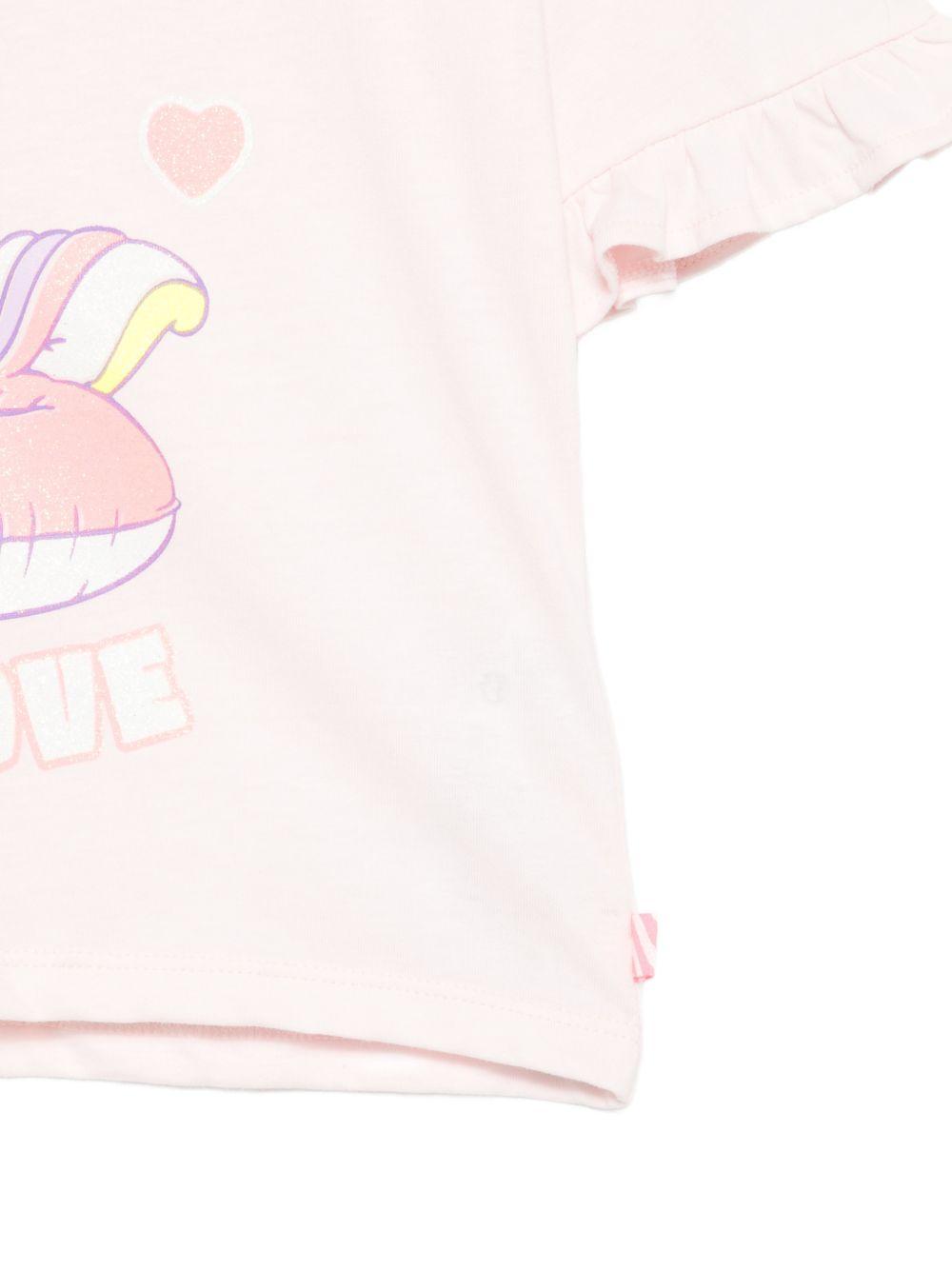 T-shirt per bambina Billieblush rosa con stampa grafica Unicorno U21941 44L BILLIEBLUSH KIDS