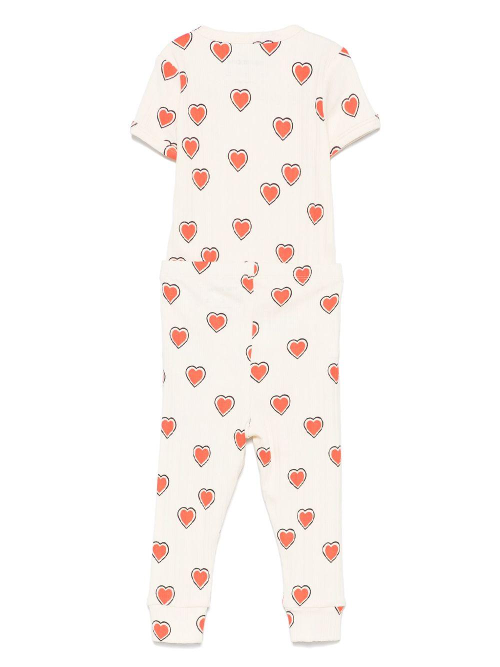 Set t-shirt e pantaloni per neonata Mini Rodini bianco con stampa grafica 2564010111 OFF-WHITE MINI RODINI