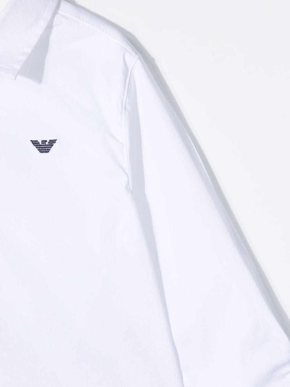 Camicia per neonato Emporio Armani Kids bianca con logo 8NHC01 4NGDZ 0100 EMPORIO ARMANI KIDS