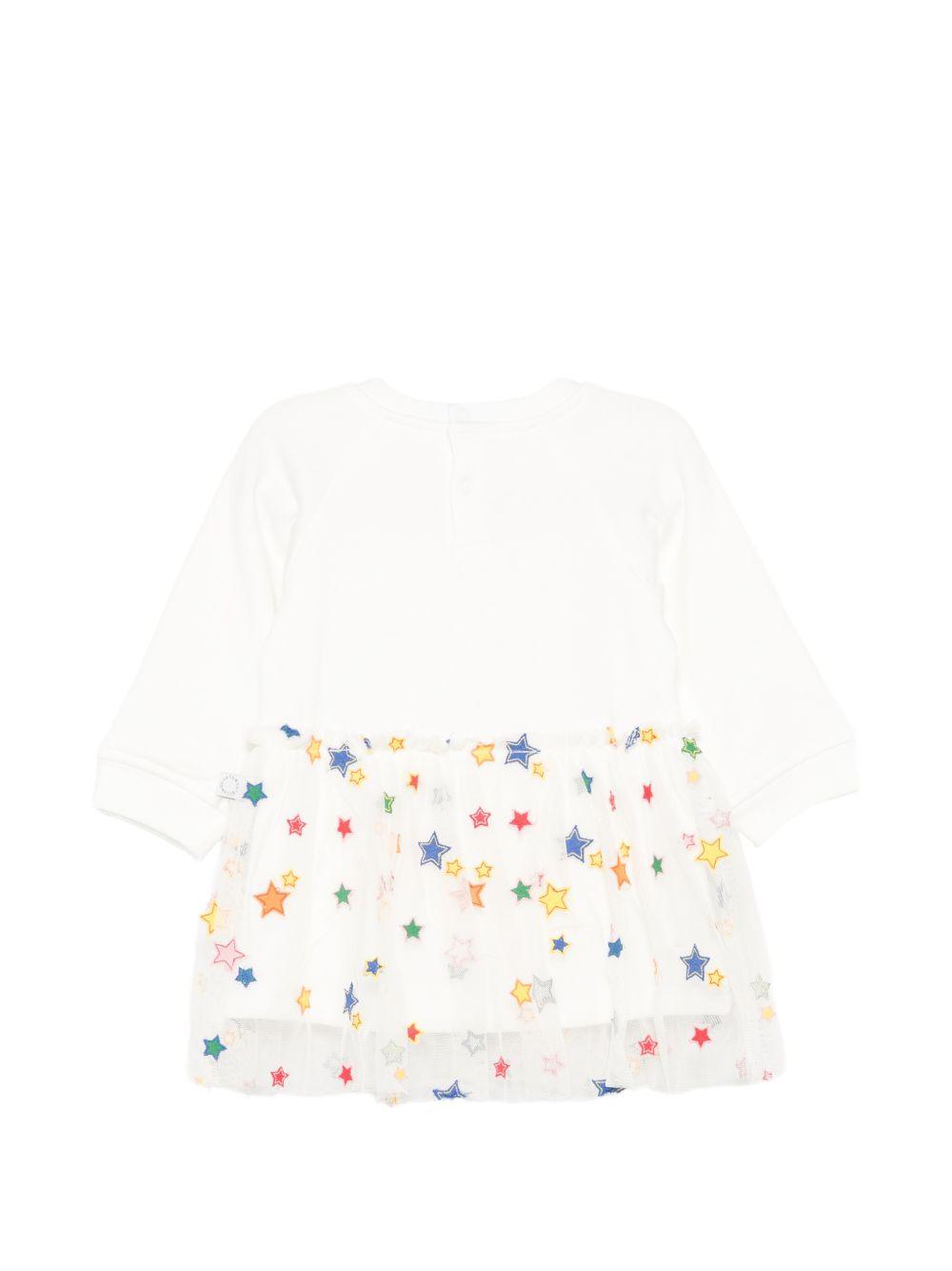 Abito per neonata Stella McCartney Kids bianco con gonna in tulle TZ1040 Z3059 101 STELLA McCARTNEY KIDS