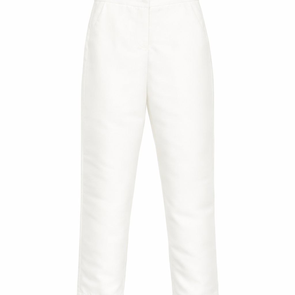 Pantaloni per bambina Simonetta bianco con tasche laterali SY6A61 S0251 102 SIMONETTA KIDS