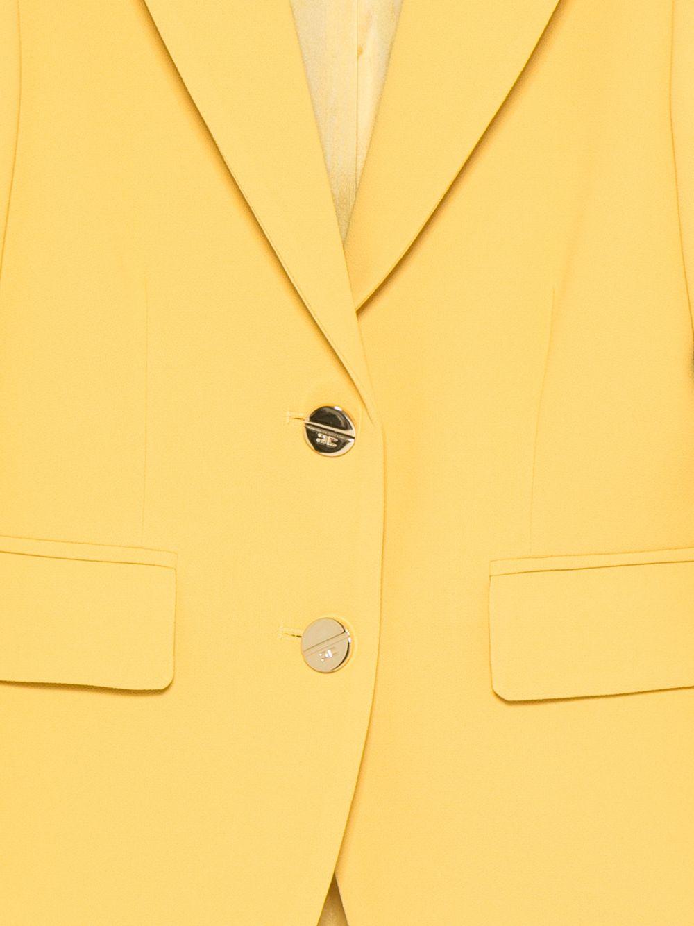 Blazer per bambina Elisabetta Franchi La Mia Bambina giallo con dettaglio logo EFGC0740GA022 2100 ElISABETTA FRANCHI KIDS