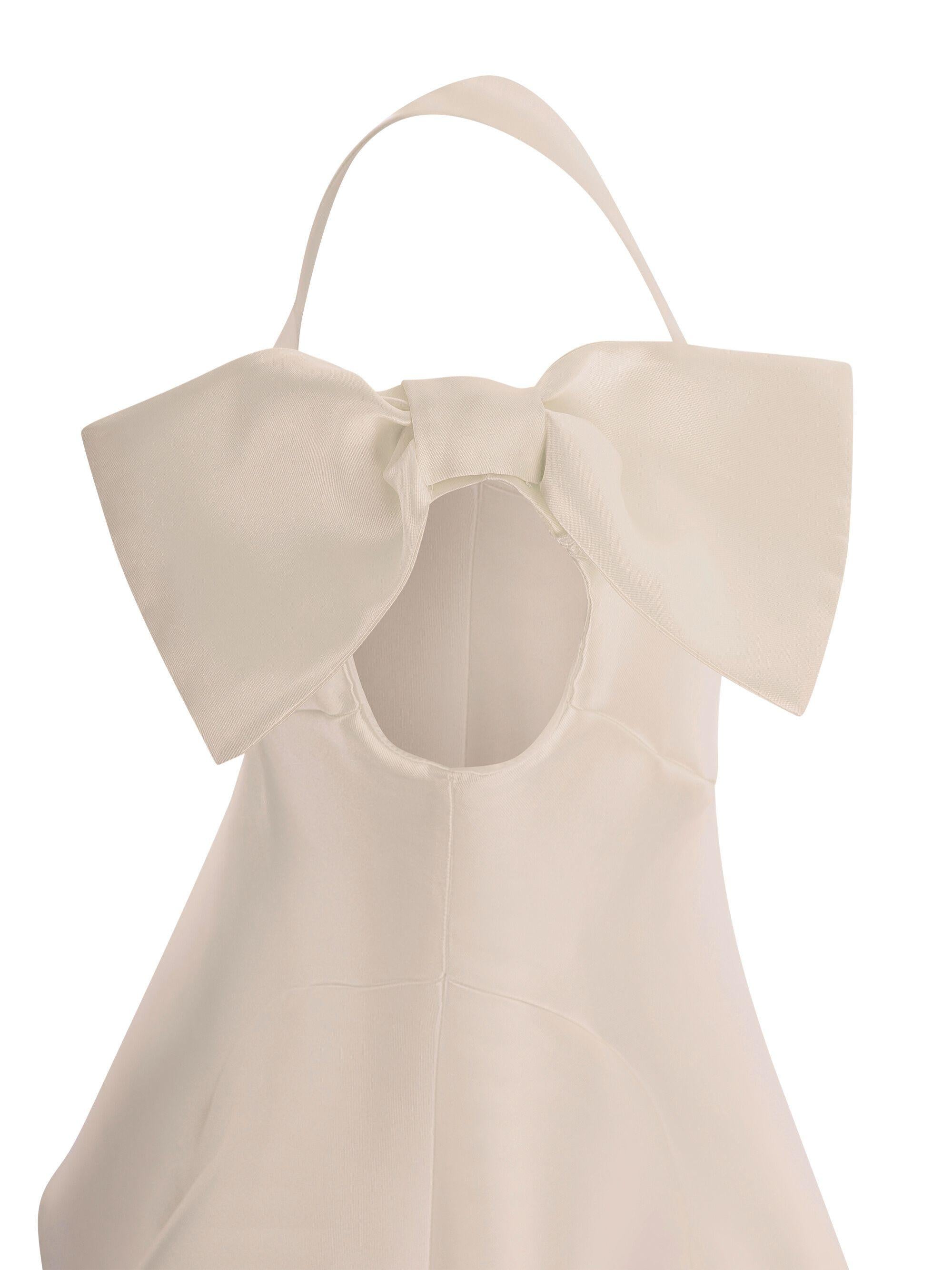 Abito per bambina Monnalisa beige monospalla con fiocco 71G901 7304 0092 MONNALISA KIDS