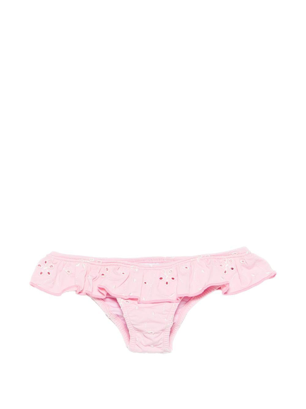 Costume da bagno per bambina MC2 Saint Barth Kids rosa in pizzo sangallo MELL001 02900L MC2 ST. BARTH KIDS