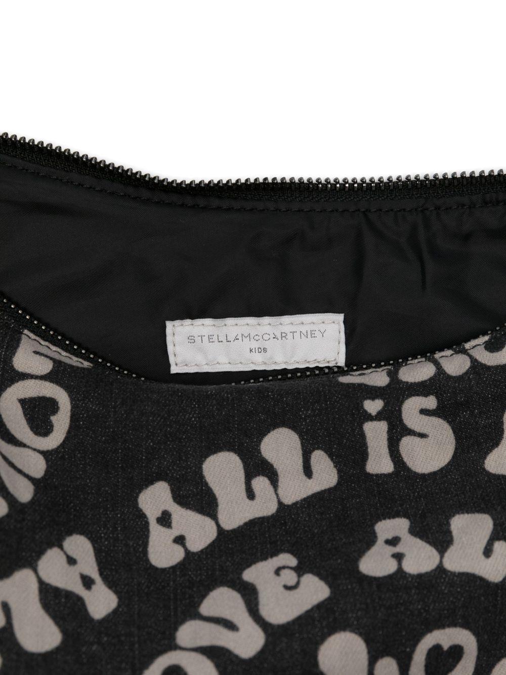 Borsa a mezzaluna per bambina Stella McCartney Kids nera con ciondolo a forma di labbra TX0D08 Z3113 961BC STELLA McCARTNEY KIDS