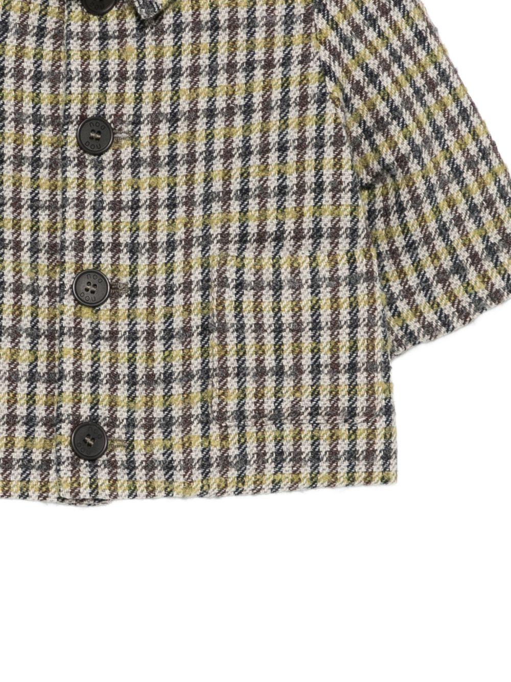 Giacca per neonata Douuod Kids beige con motivo a quadri all-over DZ2530 E0251 114GL DOUUOD KIDS
