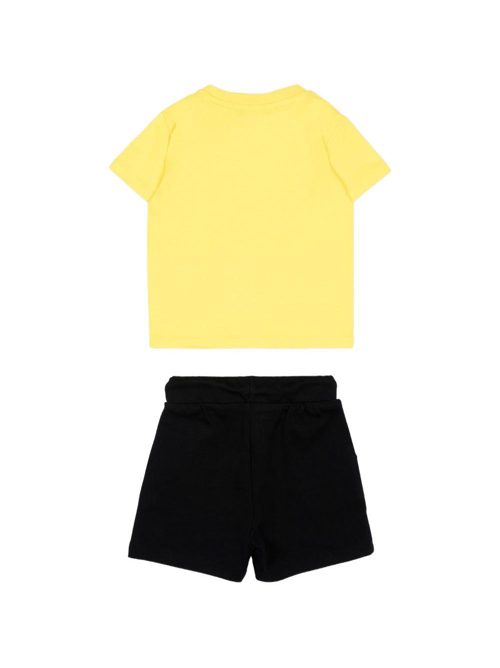 Set due pezzi per neonato John Richmond Junior giallo con dettaglio logo RIP26006CJ YELL B/BLK JOHN RICHMOND KIDS