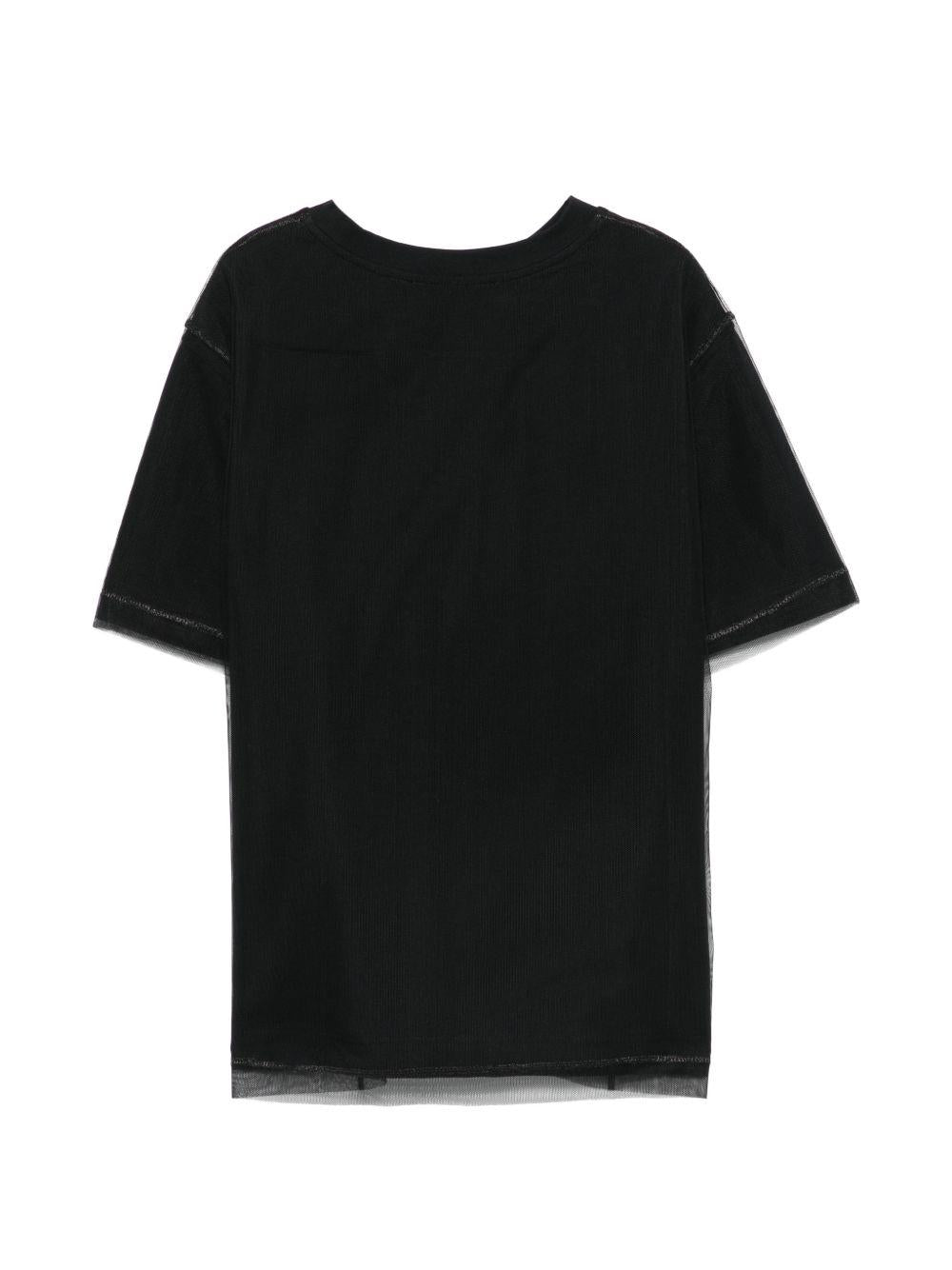 T-shirt per bambina Elisabetta Franchi La Mia Bambina nera con dettaglio logo EFTS2550JE006 N005 ElISABETTA FRANCHI