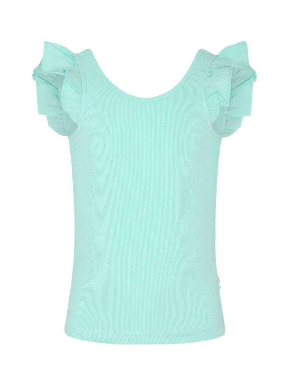 T-shirt per bambina Molo verde acquamarina a coste 2S25A106 5472 MOLO