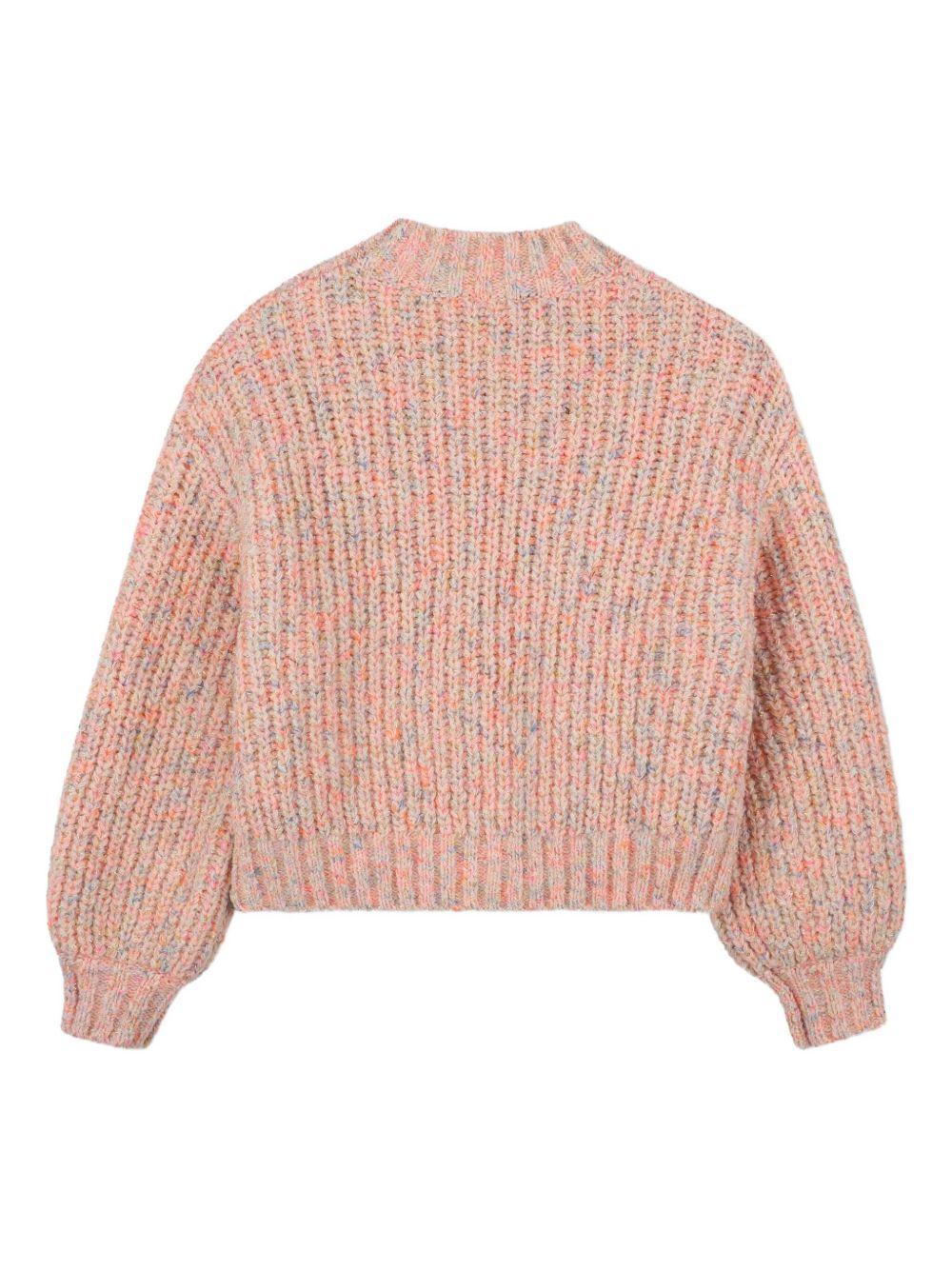 Maglione per bambina Billieblush rosa con collo alto U21213 408 BILLIEBLUSH