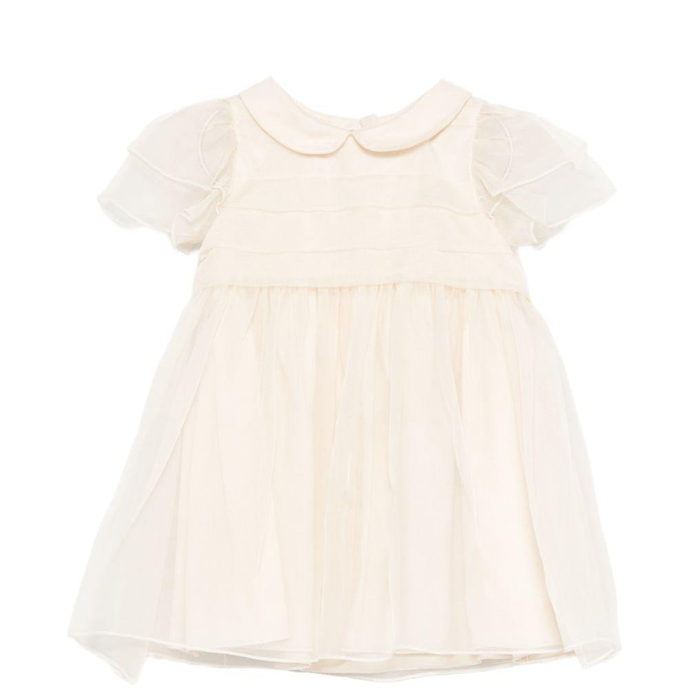 Abito per neonata Emporio Armani Kids beige con colletto alla Peter Pan EG000546 AF21205 U1124 EMPORIO ARMANI KIDS
