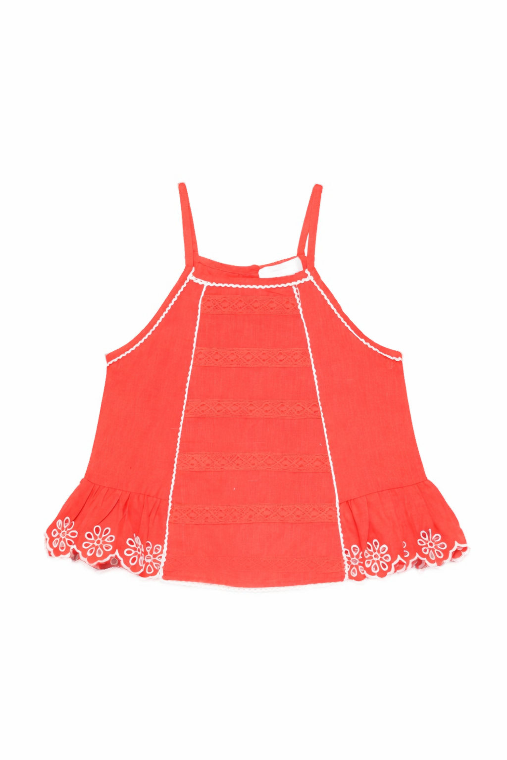 Top per bambina Stella McCartney Kids rosso con dettagli floreali ricamati TY5B12 Z0138 426 STELLA McCARTNEY KIDS
