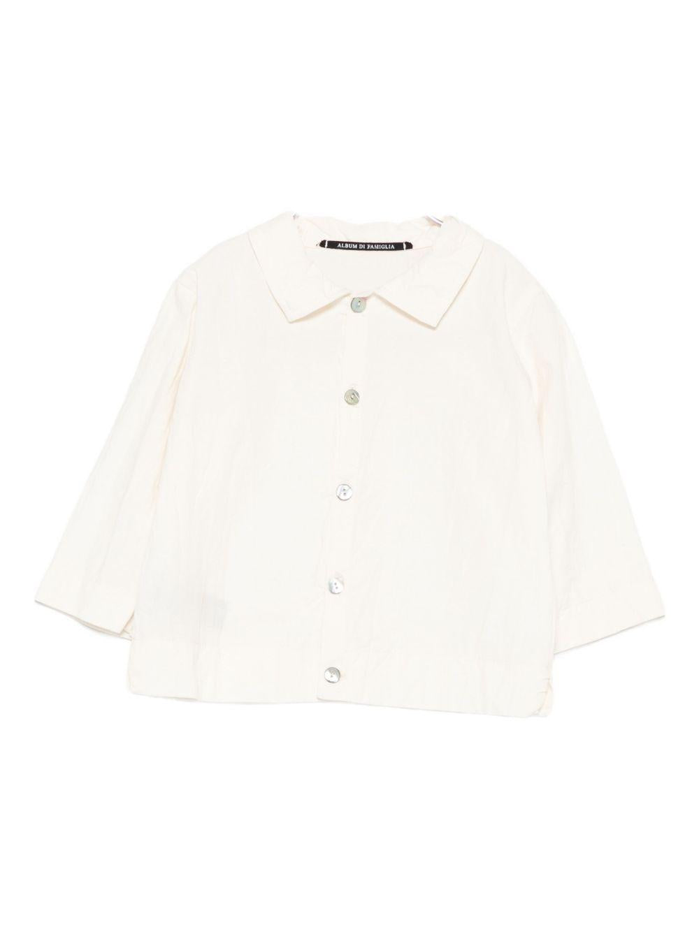 Camicia per neonato Album di Famiglia Kids beige con colletto classico 25W#12053 N ALBUM DI FAMIGLIA