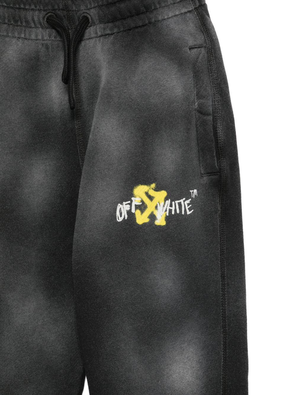 Pantaloni da tuta Off-White Kids grigio con stampa grafica 44BCH001S26F007 010 OFF WHITE KIDS
