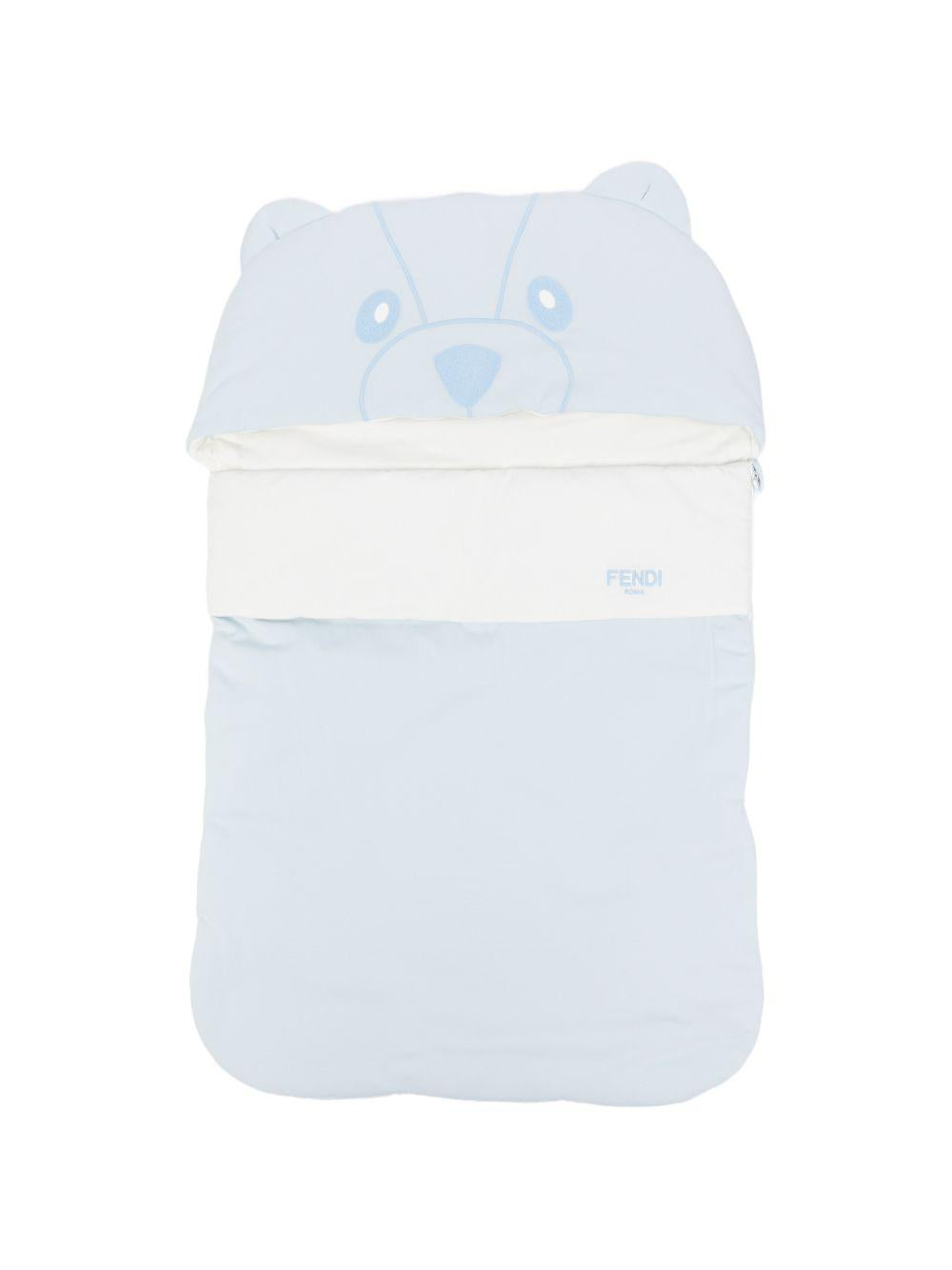 Sacco nanna per neonato Fendi Kids azzurro con design a orsetto BUJ324 ST8 F19J4 FENDI KIDS