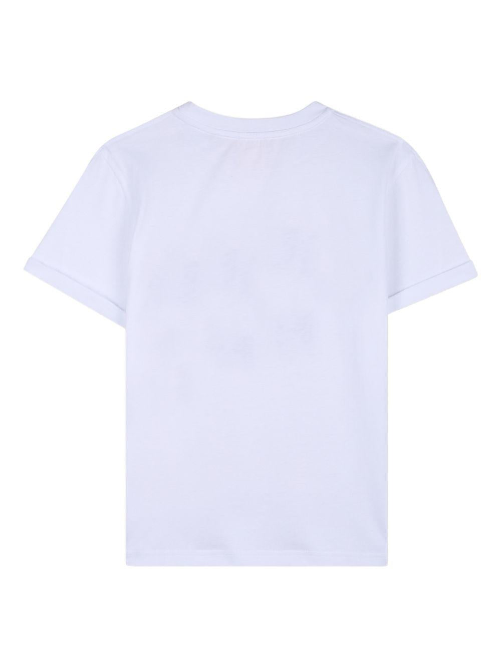 T-shirt per bambino Givechy Kids bianca con logo ricamato H31109 10P GIVENCHY KIDS