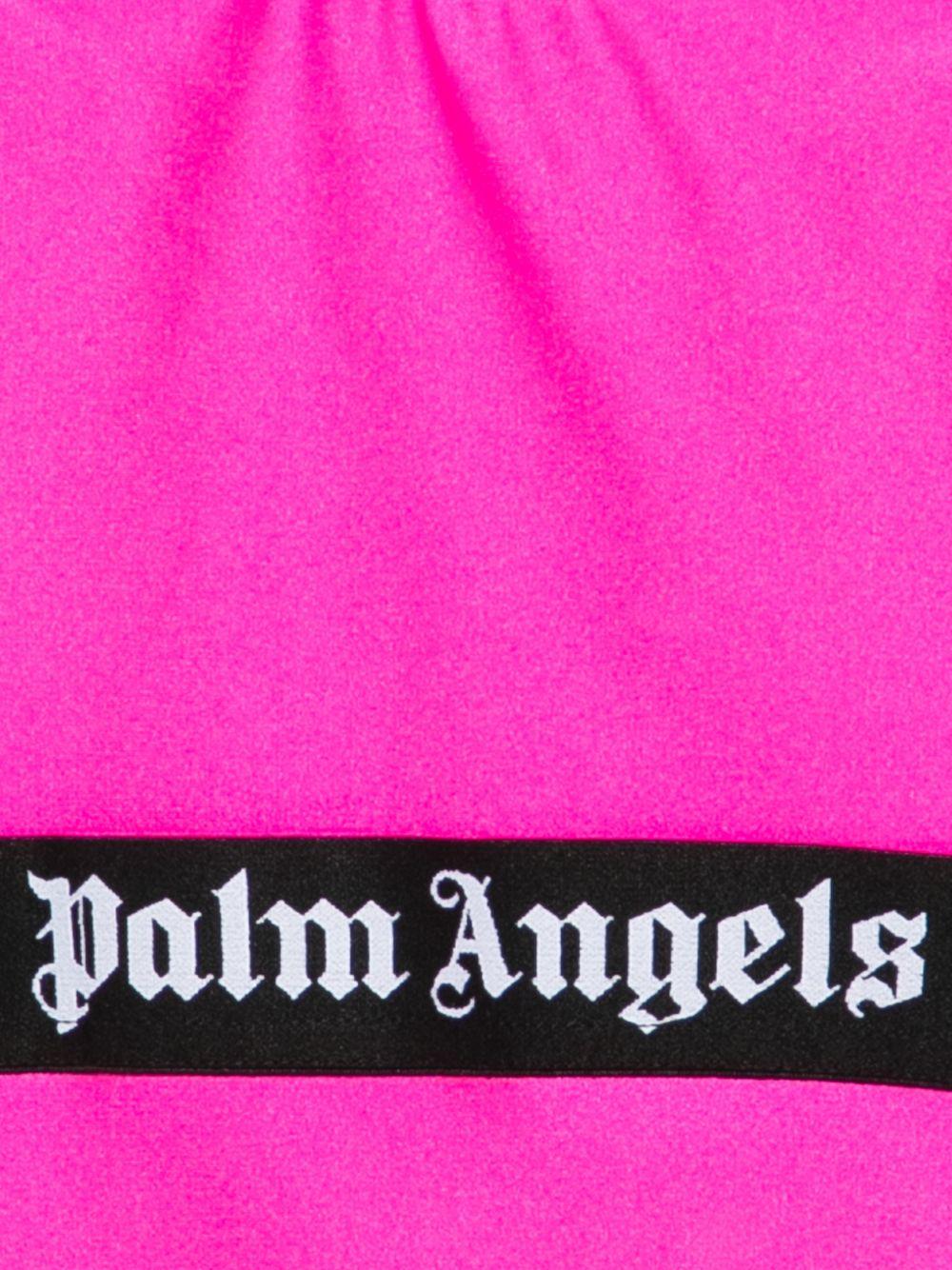 Costume da bagno per bambina Palm Angels Kids fucsia con stampa logo PGFC002S26JER001 044 PALM ANGELS KIDS