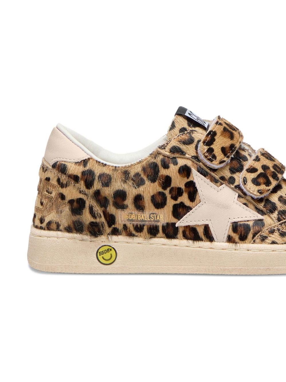 Sneakers per bambina Golden Goose Kids marrone con stampa animalier F00501F008053 83247 GOLDEN GOOSE KIDS