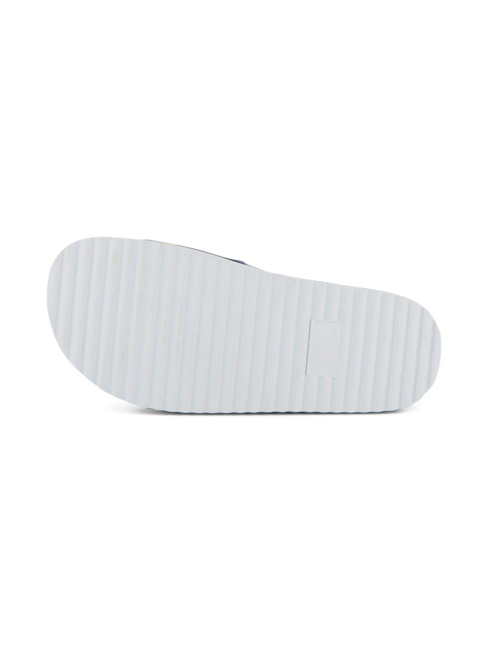 Sandali slides per bambino Kenzo Kids blu con logo K61829 84N KENZO KIDS