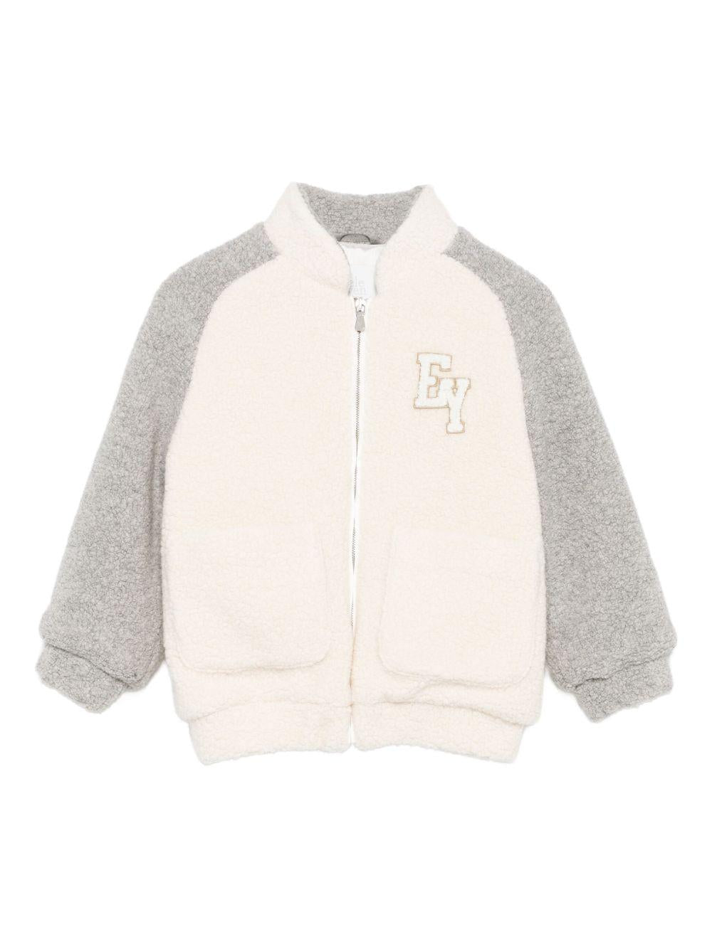 Giubbino per bambino Eleventy Kids grigio con logo ricamato EX2P27 U0232 101GR ELEVENTY KIDS