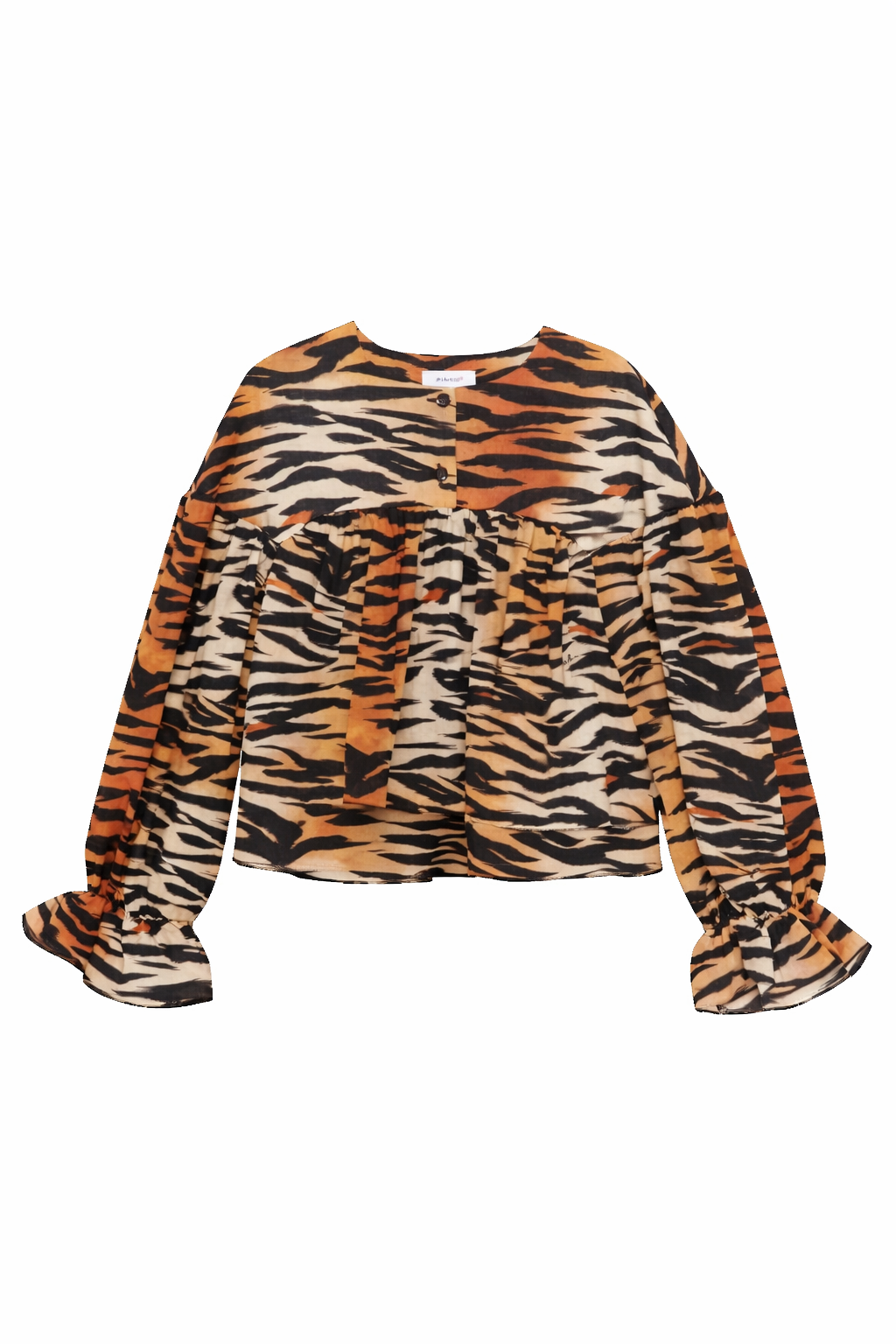 Blusa per bambina Pinko Kids marrone con stampa tigrata KFCA0350CAK07 D463 PINKO KIDS