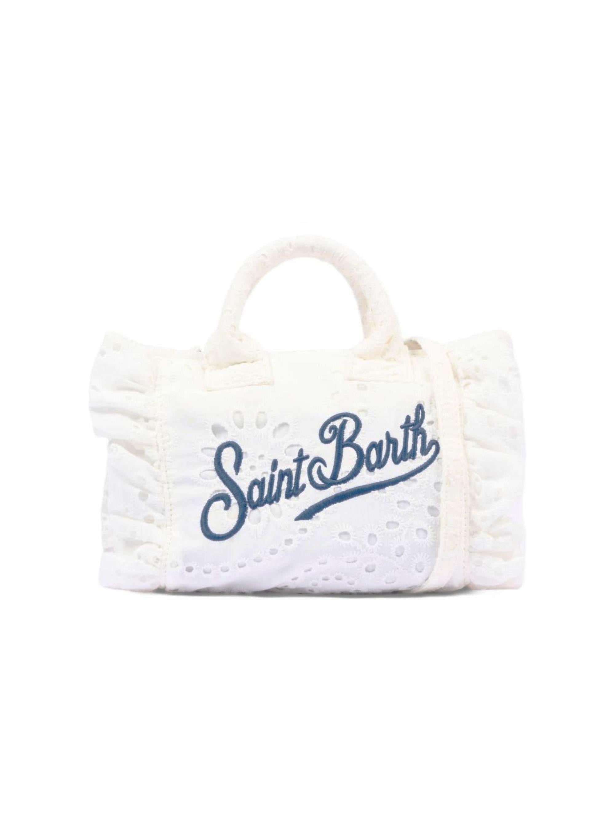 Borsa Vanity Mini MC2 Saint Barth bianca in pizzo sangallo VAMI018 00434L MC2 ST. BARTH KIDS
