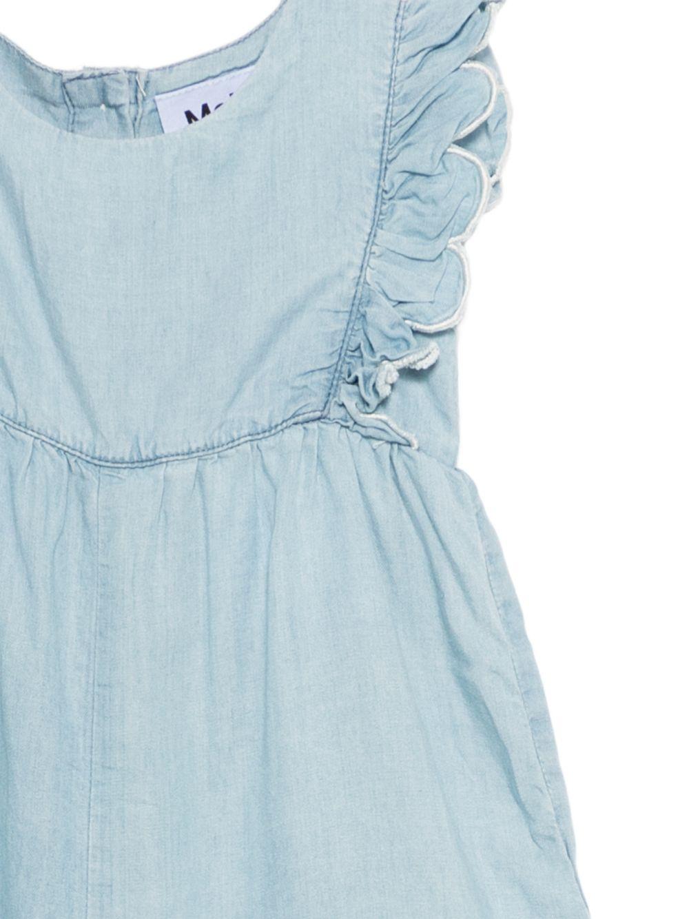 Tutina Fernarda per neonata Molo azzurra con dettgalio volant 4S26B303 5659 MOLO