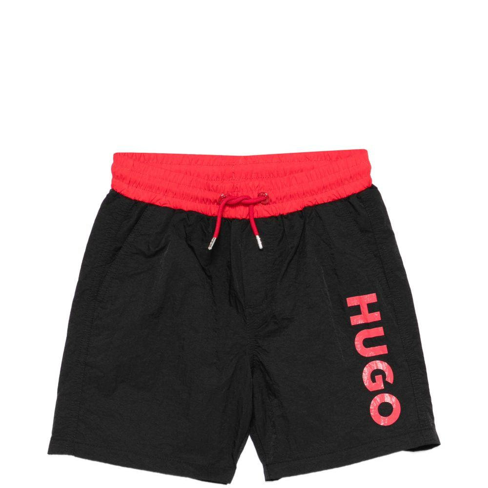 Costume per bambino Hugo Kids nero con logo sul davanti G01185 09B Hugo KIDS