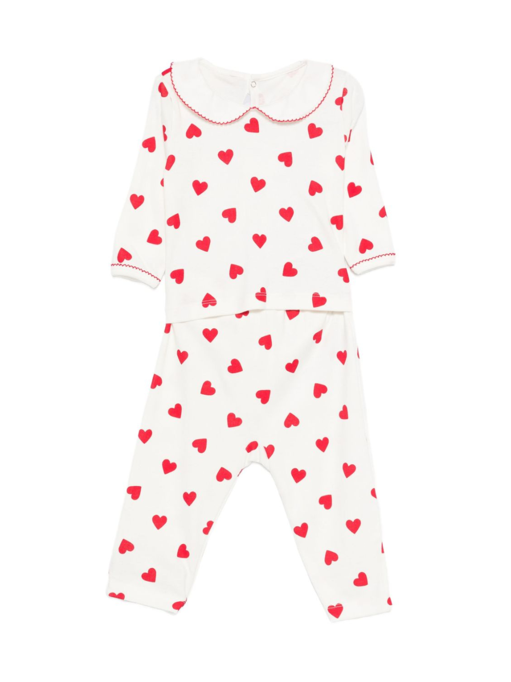 Tutina per neonati Petit Bateu bianca con stampa con cuore A0DRL 01 PETIT BATEAU KIDS