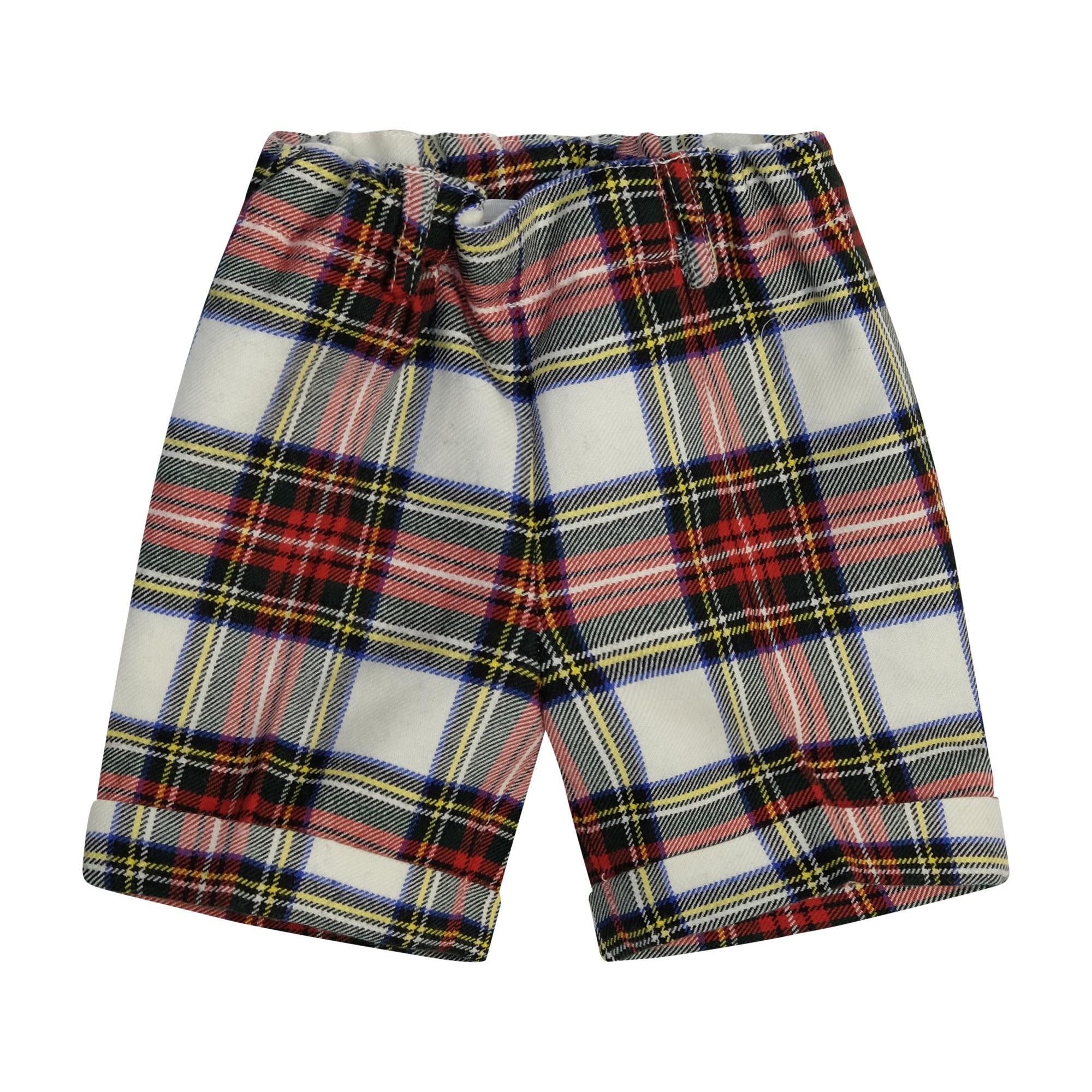 Shorts per neonato Paio Crippa multicolore con motivo a quadri ULIVO 4028 PAIO CRIPPA