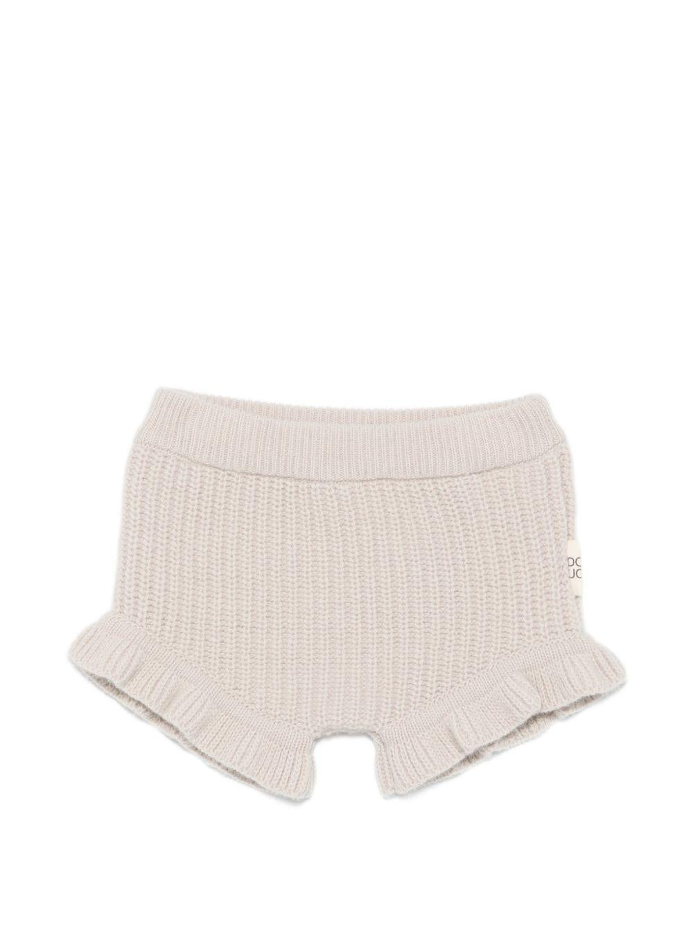 Shorts per neonata Douuod Kids beige con trama a coste DZ6059 Z3404 107 DOUUOD KIDS