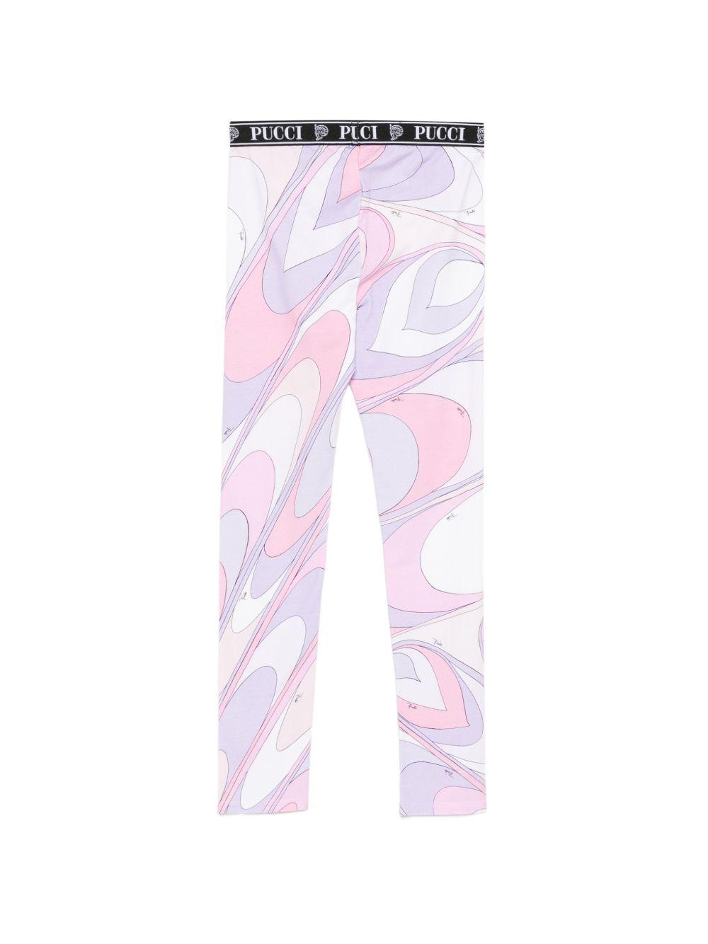 Leggings per bambina Emilio Pucci Junior multicolore con stampa Iride PY6B61 Z3688 508LI EMILIO PUCCI KIDS