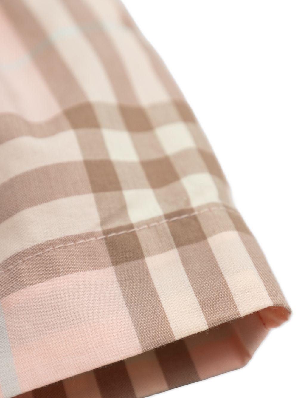 Shorts per neonata Burberry Kids rosa con motivo a quadri 8121226 C4170 BURBERRY KIDS