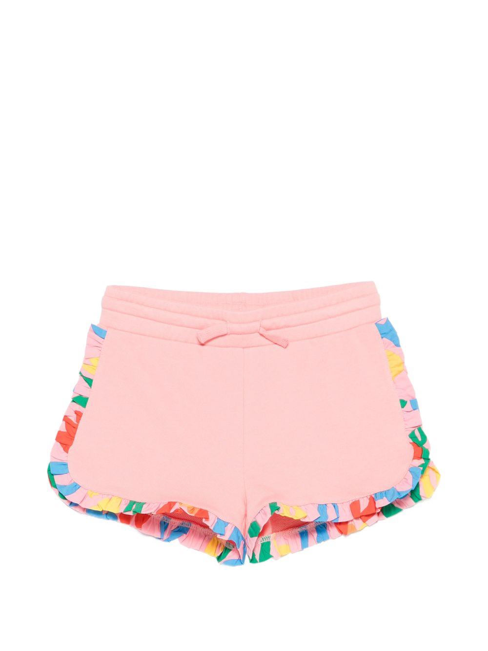 Shorts per bambina Stella McCartney Kids rosa con dettagli floreali TY6C09 Z0499 509 STELLA McCARTNEY KIDS
