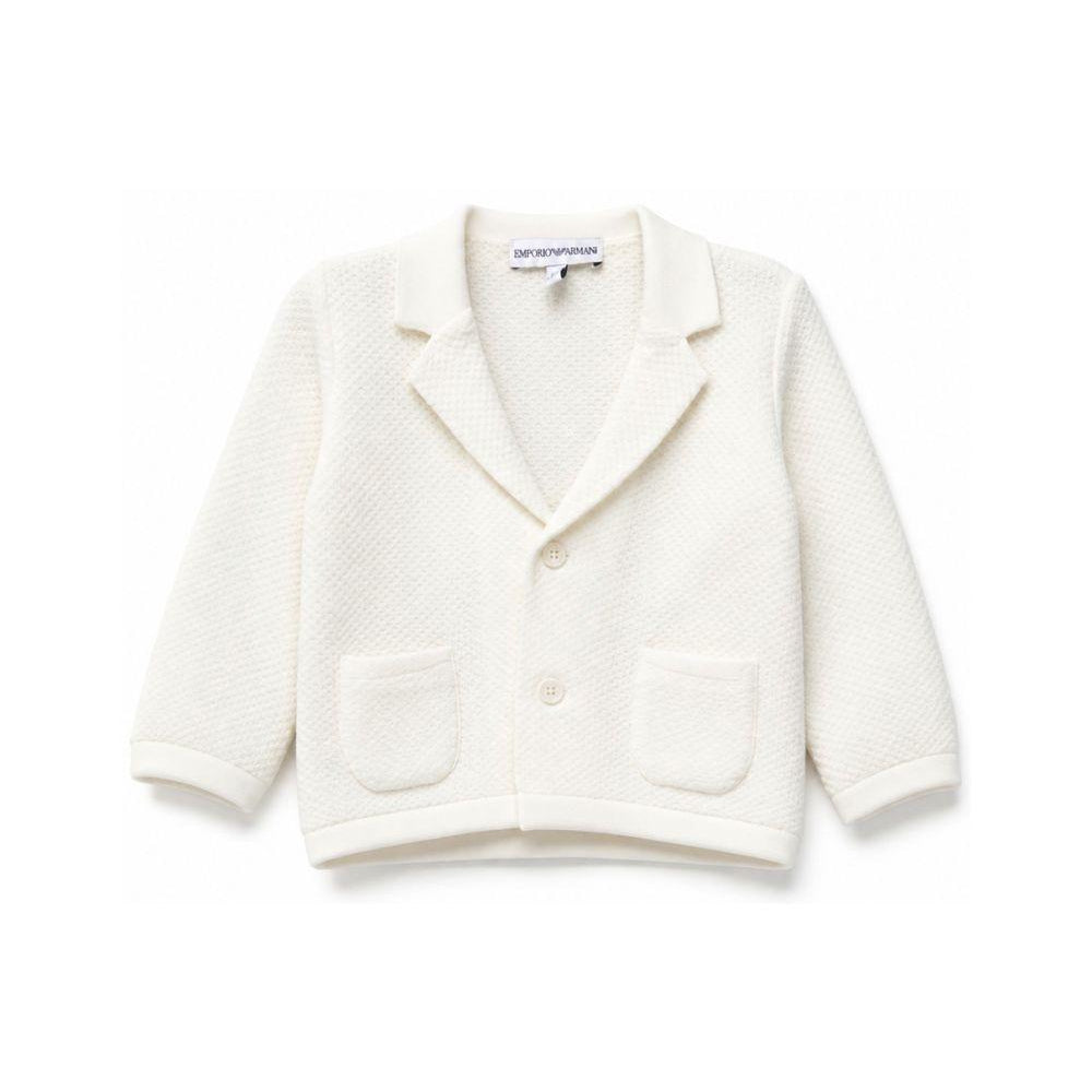 Blazer per neonato Emporio Armani Kids bianco a maniche lunghe EB001223 AF23412 U0007 EMPORIO ARMANI KIDS
