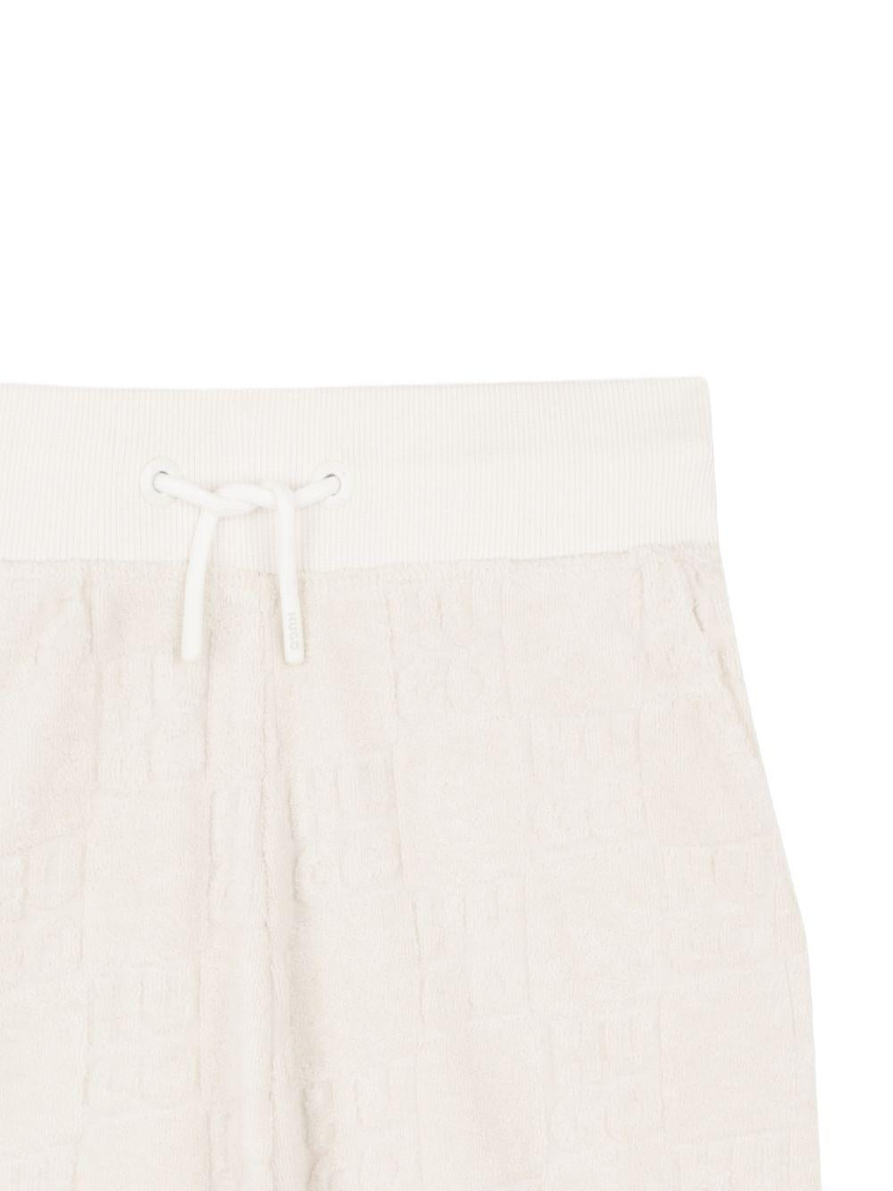 Shorts per bambino Hugo Kids bianco con chiusura a coulisse G00998 153 Hugo KIDS