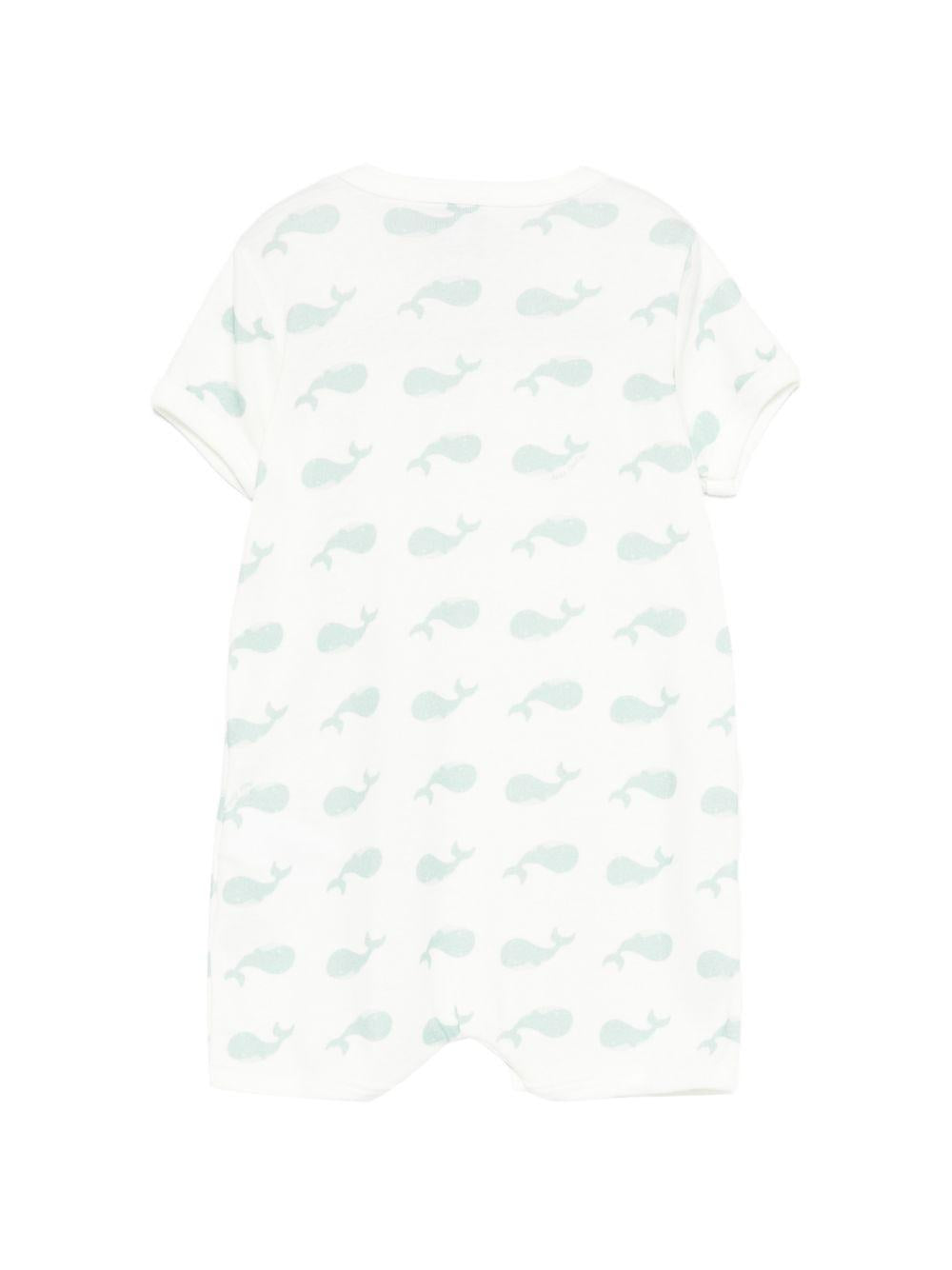 Tutina per neonato Petit Bateau bianca con stampa balene A0FS3 01 PETIT BATEAU