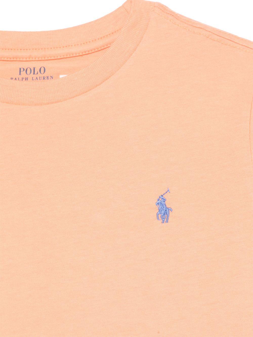 T-shirt per bambini Polo Ralph Lauren Kids arancione con ricamo sul petto 322832904 510 Ralph Lauren kids