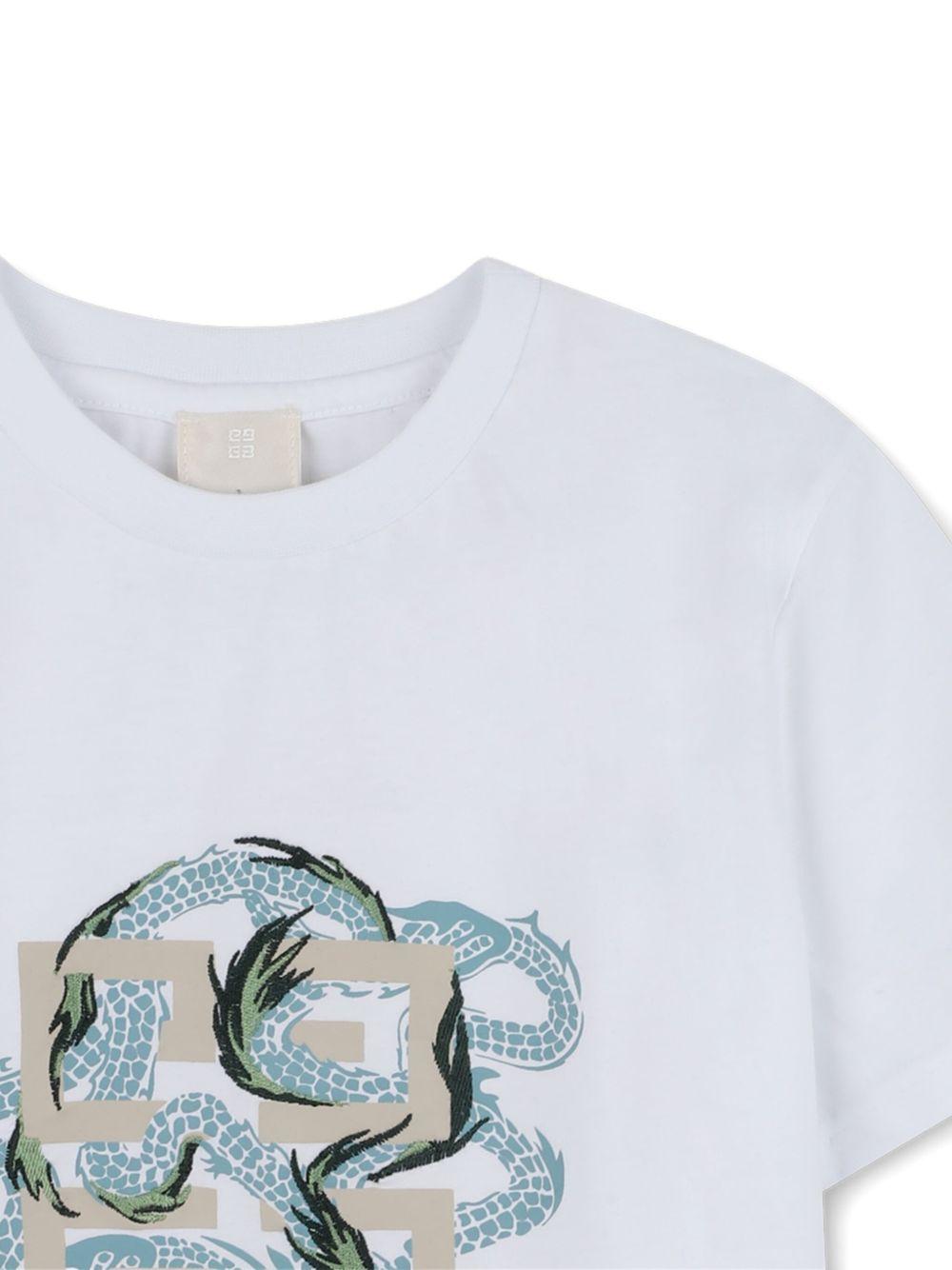 T-shirt per bambino Givenchy Kids bianco con stampa grafica H30956 10P GIVENCHY KIDS