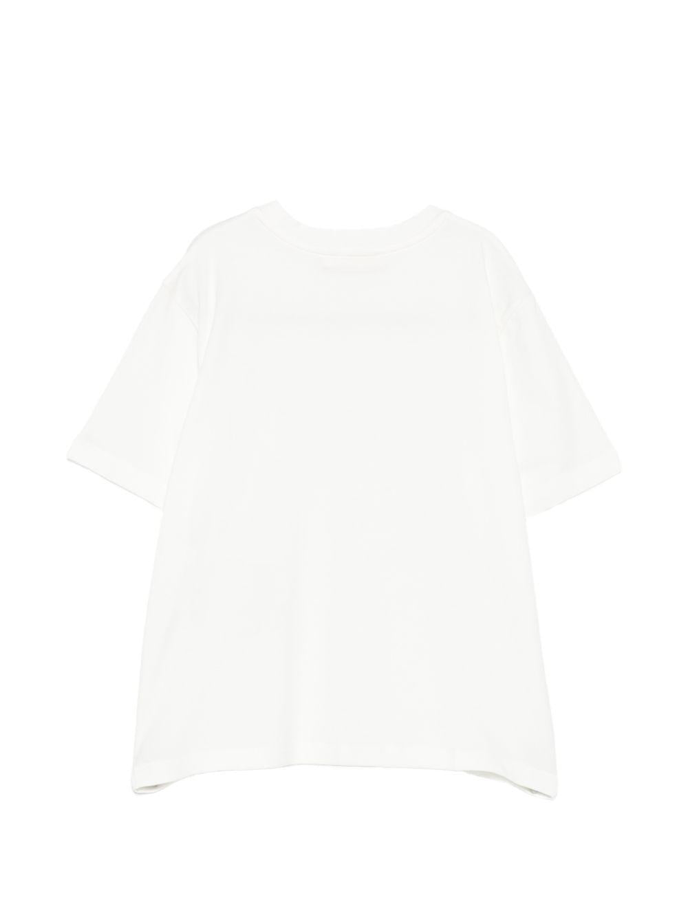 T-shirt per bambina Elisabetta Franchi La Mia Bambina bianca con logo sul davanti EFTS2560JE006 0004 ElISABETTA FRANCHI