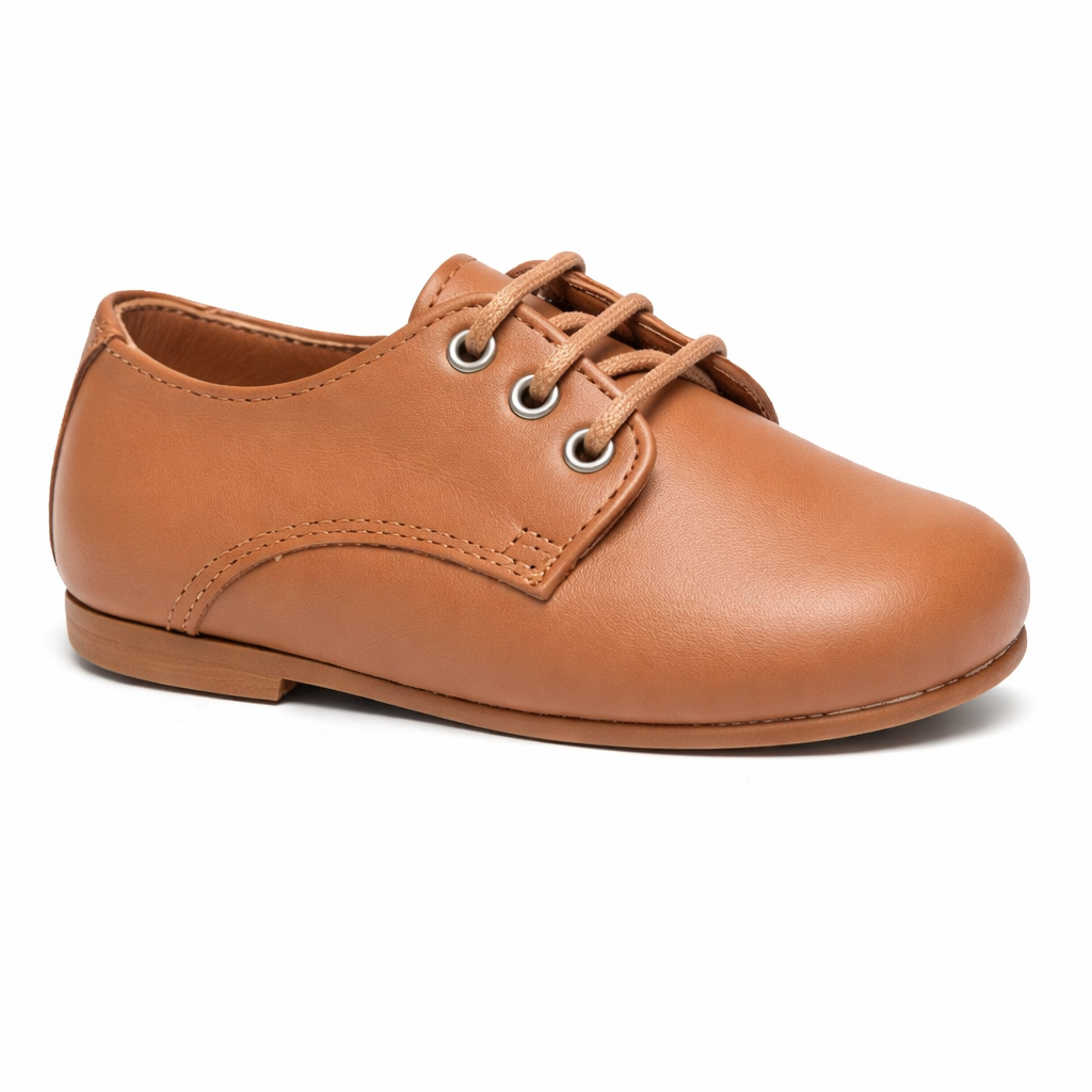 Scarpe primi passi per neonato Eli1957 marrone con lacci 14027AK CUOIO Eli Kids