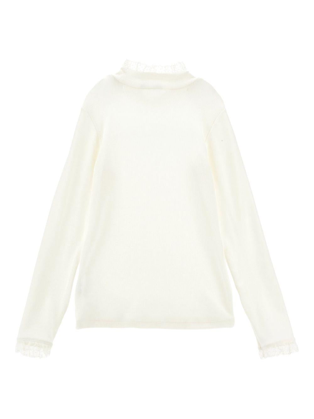 T-shirt per bambina Philosophy Di Lorenzo Serafini Kids bianca con finitura in pizzo I1F619 6212 P001 PHILOSOPHY