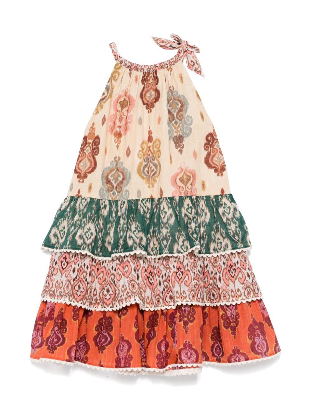 Abito per bambina ZIMMERMANN Kids Wylie multicolore con stampa grafica all-over 1266DR S251 ZIMMERMANN KIDS