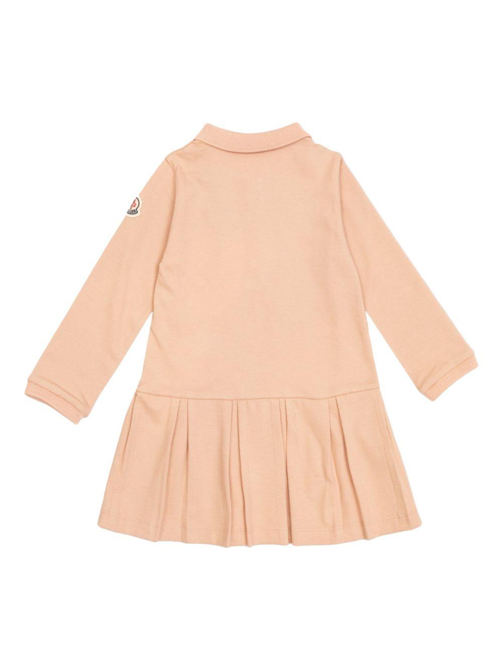 Abito per neonata Moncler Enfant rosa con pieghe K29518I0000289AL2 516 MONCLER ENFANT