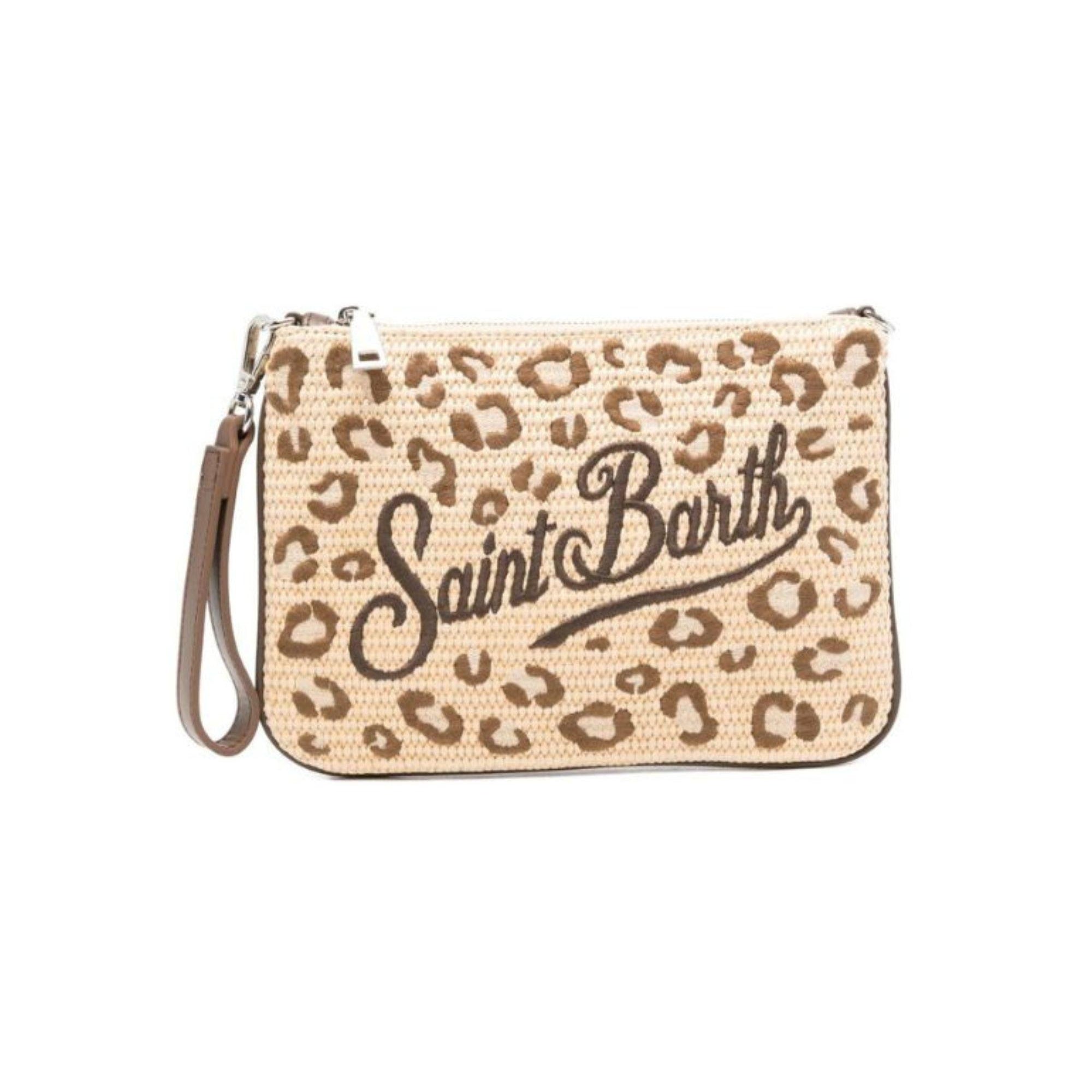 Borsa Parisienne MC2 Saint Barth beige con stampa animalier PAR0021 00349L MC2 ST. BARTH KIDS