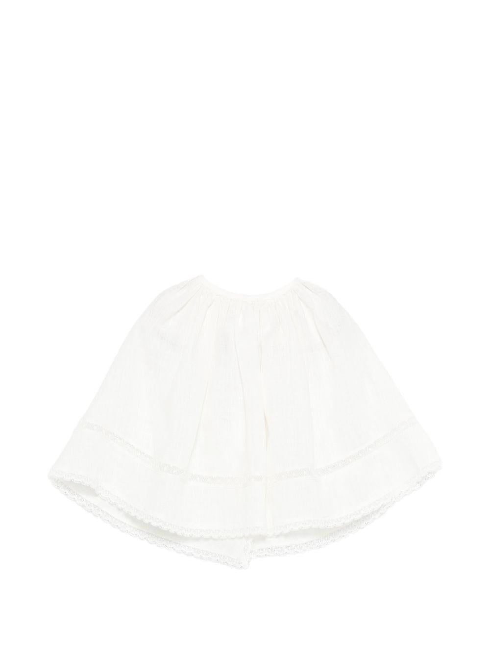 Mantellina per neonata Paz Rodriguez bianca con dettagli in pizzo 019-153271 60 PaZ RODRIGUEZ KIDS